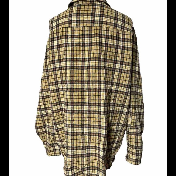 Clay Brooke Outdoor Men’s XL Brown Plaid Long Sleeve Button Down Shirt, - Picture 2 of 9
